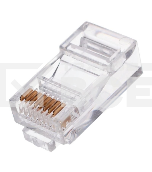 Вилка RJ-45 (8P8C) PLUG3UP6/10 универсальная кат.5e, контакты 6 микродюймов