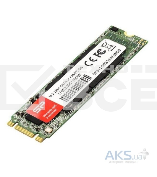 Накопитель SSD Silicon Power A55, 512GB, M.2 2280, SATA III, R/W 560/530