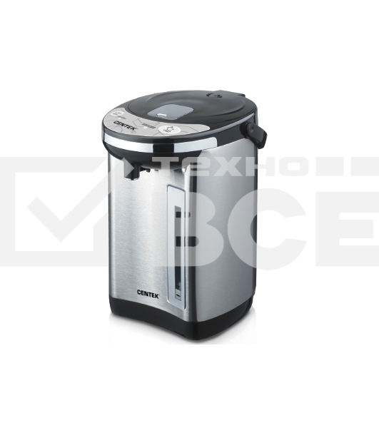 Термопот Centek CT-1084 (сталь) 6.0л, 750Вт, 2 способа подачи воды, двойная защита от перегрева