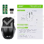 Мышь беспроводная Acer OMR030 черный, 1600 dpi, радиоканал, USB, кнопки - 4, фото7