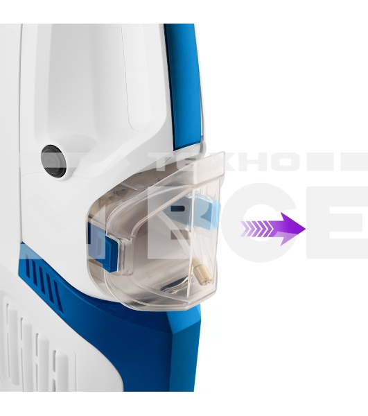 Пылесос вертикальный паровой Kitfort KT-556 белый, питание от сети, 1700 Вт, уборка сухая/паром, пылесборник 0.4 л