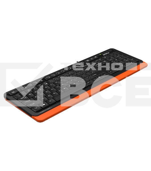 Клавиатура A4Tech Fstyler FKS10 проводная, USB, черный/оранжевый