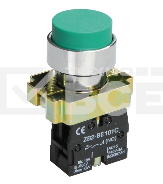 Кнопка управления IEK LAY5-BL31 без подсветки зеленая 1з