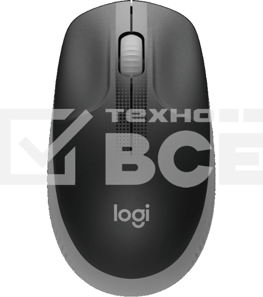 Мышь беспроводная Logitech M190 черный/серый, 1000 dpi, радиоканал, USB, кнопки - 3