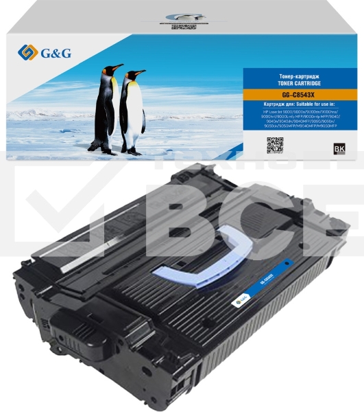 Картридж лазерный G&G GG-C8543X черный (30000стр.) для HP LJ 9000/9040/9050