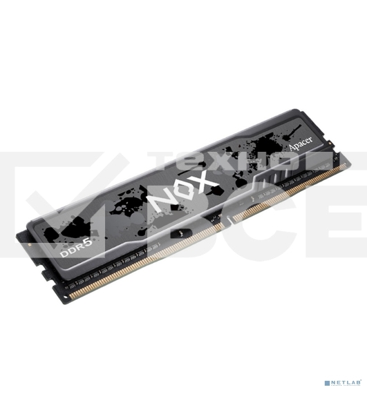 Оперативная память Apacer Nox, DDR5, 16GB (1x16 GB), 5600 MHz, CL40, радиатор, серый, чёрный