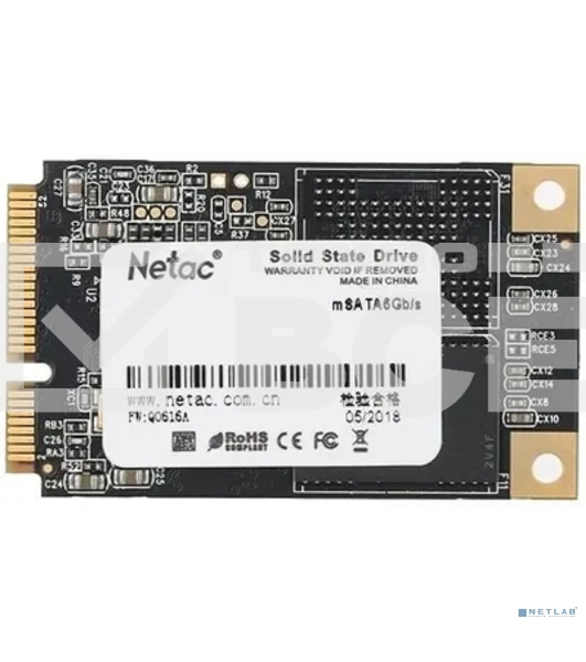 Накопитель SSD Netac N5M, 256GB, mSATA, R/W 560/520