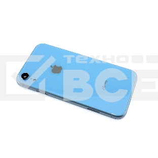 Задняя крышка (корпус) в сборе с рамкой для Apple iPhone XR blue