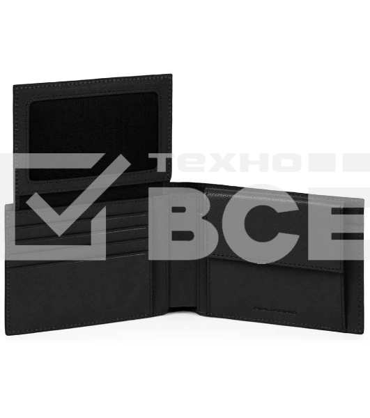 Кошелек мужской Piquadro Black Square PU1392B3R/N, натур.кожа, черный