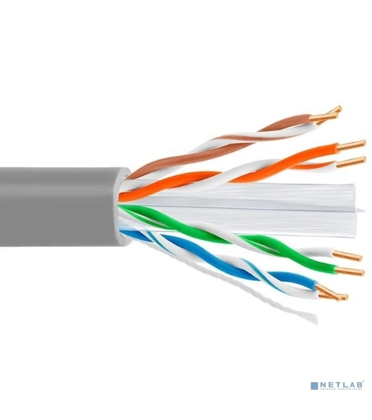 Кабель витая пара UTP 5bites US6575-305A, бухта 305м, Cat.6, 4 пары, одножильный, 23awg, 4X2X1/0.50, CCA/PVC/BLUE