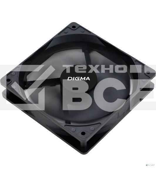 Вентилятор для корпуса Digma DFAN-120-9 черный, 120 мм, 1200 об/мин, 23 дБ, 4 pin