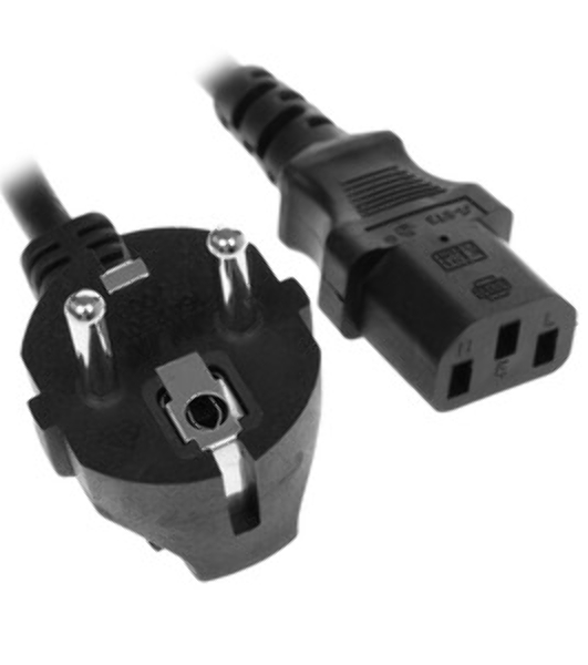 Кабель питания Cablexpert PC-186-1-3M, 3м, Schuko- C13, 3x1кв.мм, черный, с заземлением, пакет