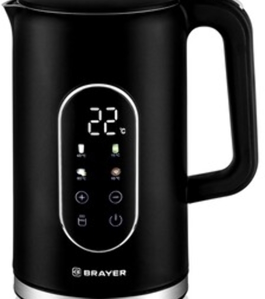 Чайник электрический BRAYER BR6107BK, черный, 1.7 л, 2200 Вт