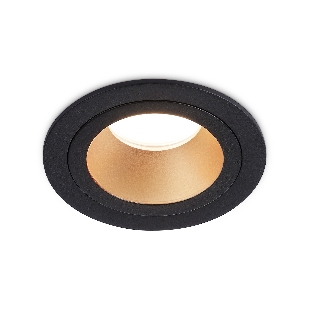 Встраиваемый точечный светильник Ambrella light TN102825 BK/GD черный/золото GU5.3 D92*50