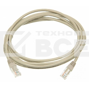 Кабель Патч-корд Lanmaster UTP TWT-45-45-3.0/6-GY вилка RJ-45-вилка RJ-45 кат.6 3м серый ПВХ (уп.:1шт)