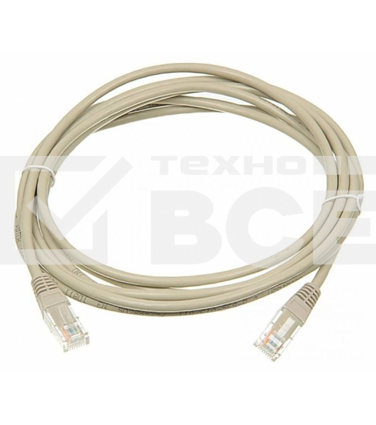 Кабель Патч-корд Lanmaster UTP TWT-45-45-3.0/6-GY вилка RJ-45-вилка RJ-45 кат.6 3м серый ПВХ (уп.:1шт)