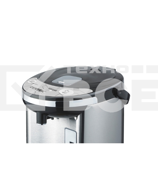 Термопот Centek CT-1084 (сталь) 6.0л, 750Вт, 2 способа подачи воды, двойная защита от перегрева