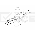 Клемма плоская изолированная гнездо 7.4 мм 4-6 мм² (РПи-м 6.0-(6.3)/РПИм 5,5-6) Rexant, фото4