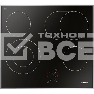 Встраиваемая варочная панель Hansa BHCI66706 / Стеклокерамика, независимая, сенсорное управление, таймер, рамка, черная