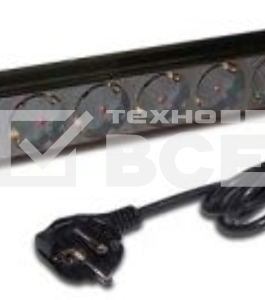 Блок распределения питания Lanmaster TWT-PDU19-10A8P-1.8 гор.размещ. 8xSchuko базовые 10A Schuko 1.8м
