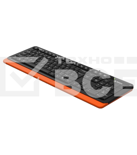 Клавиатура A4Tech Fstyler FKS10 проводная, USB, черный/оранжевый