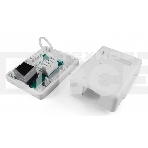 Розетка компьютерная Hyperline SB1-1-8P8C-C5e-WH RJ-45(8P8C), категория 5e, одинарная, внешняя, Dual IDC, фото 1