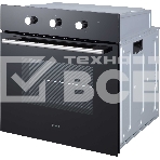 Духовой шкаф встраиваемый полноразмерный Evelux EO 620 B, 60 см, 8 режимов, 65л, черное стекло, фото5