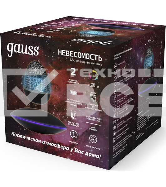 Светильник Gauss LV002 настольный LED черный 5Вт