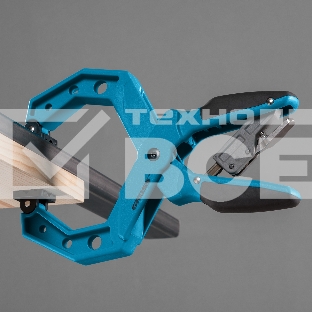 Струбцина Gross 20805 клещеобразная пластиковый корпус храповый механизм жесткой фиксации 4''/100м