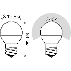 Лампа светодиодная Шар Gauss 7W 590lm 6500К E27 диммируемая LED, фото2