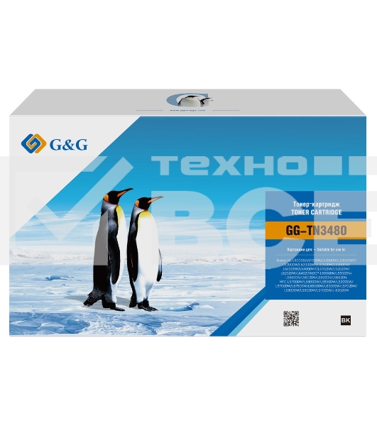 Картридж лазерный G&G GG-TN3480 черный (8000стр.) для Brother DCP L5500DN/ L6600DW