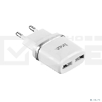 Сетевое зарядное устройство C12 Smart dual USB charger, белый, фото3
