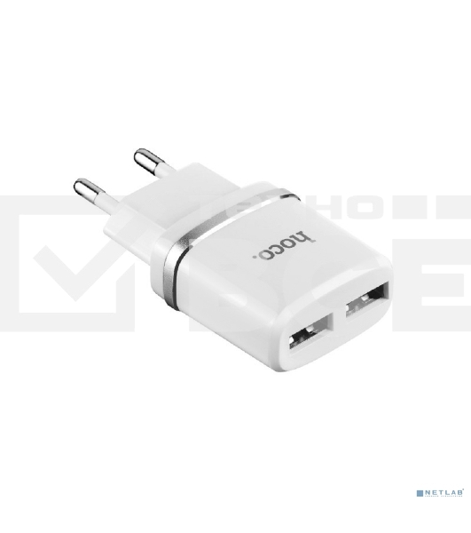 Сетевое зарядное устройство C12 Smart dual USB charger, белый