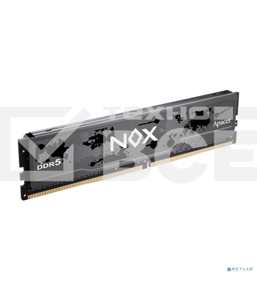 Оперативная память Apacer Nox, DDR5, 16GB (1x16 GB), 5600 MHz, CL40, радиатор, серый, чёрный