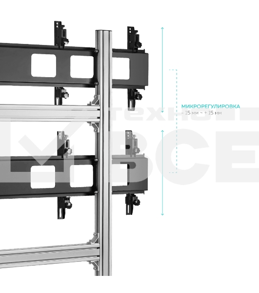 Напольный мобильный стенд ONKRON FSPRO2L-22 для видеостен 2х2 4 x 40”- 50