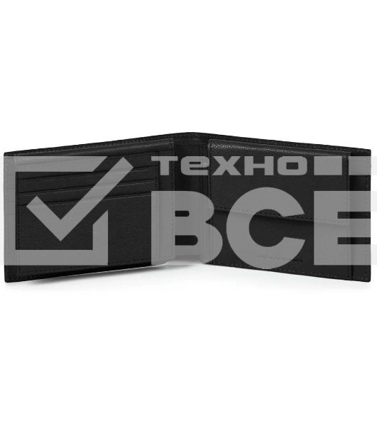 Кошелек мужской Piquadro Black Square PU1392B3R/N, натур.кожа, черный