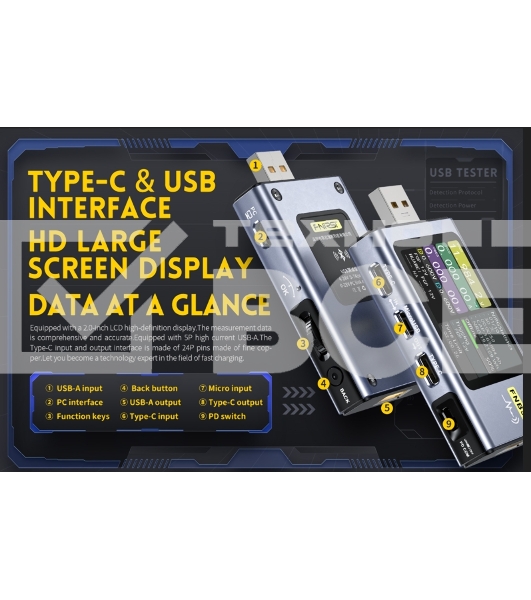 Тестер USB FNIRSI-FNB58 bluetooth