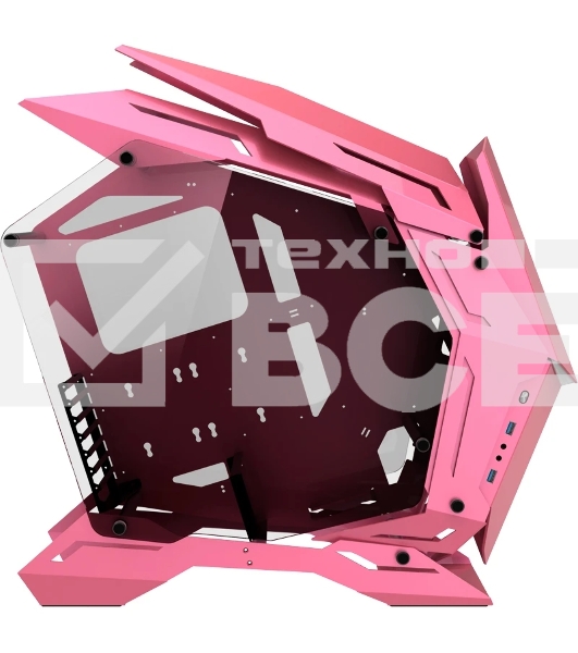 Корпус без блока питания JONSBO MOD-3, Full-Tower, TG, no fans, 2xUSB-A 3.0, EATX, ATX, mATX, mITX Pink