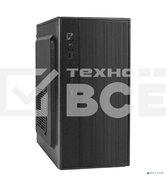 Компьютерный корпус Minitower ExeGate BAA-408 (mATX, без БП, 2хUSB, HD Audio, черный)
