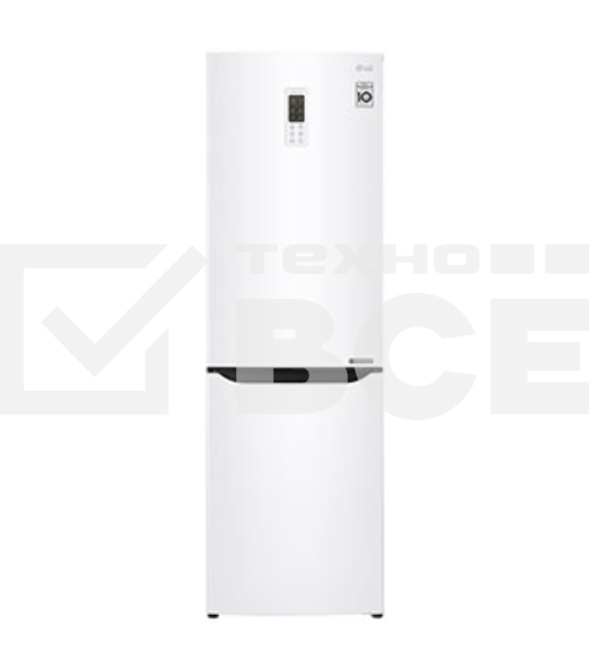 Холодильник LG GA-B419SQGL белый двухкамерный 223/79л морозилка снизу, No Frost