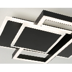 Потолочный светодиодный светильник Ambrella light FA1022/3 BK черный 50W 3000K-6400K 380*345*75 (ПДУ ИК), фото 1