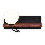 Настенный светильник с выключателем Ambrella light FW521 BK/DW черный/темное дерево G9 max 40W 280*100*125 (лампа LED G9 5W 4200K в комплекте), фото3