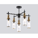 Люстра Ambrella light LH55256/5 BK/BS/CL черный/латунь/прозрачный E14*5 max 40W D520*520, фото8