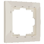 Рамка на 1 пост (слоновая кость, basic) W0012003, фото 1