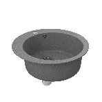 Мойка для кухни BAU Dream Gray stone D 50, выпуск с сифоном в комплекте, серый камень, фото 1