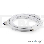 Кабель USB Cablexpert CCP-USB3-AMCM-6-W, USB3.0 AM/USB Type-C, 1.8м, белый, пакет, фото3