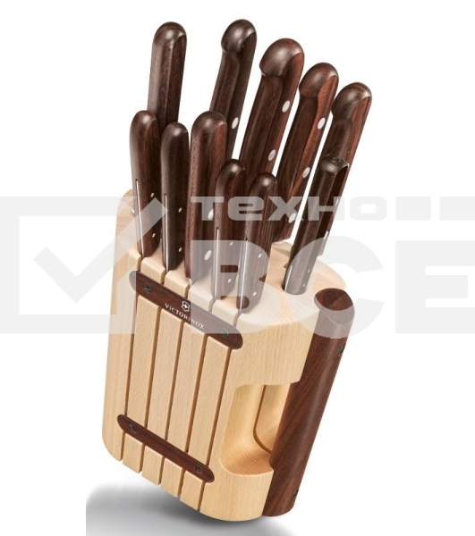 Набор ножей кухон. Victorinox Wood (5.1150.11) компл.:11шт с подставкой дерево подар.коробка