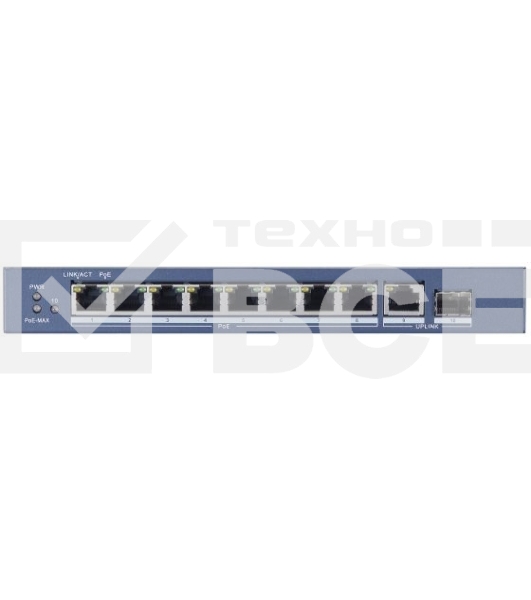 Коммутатор Hikvision DS-3E0510P-E 9G 1SFP 8PoE+ 110W неуправляемый