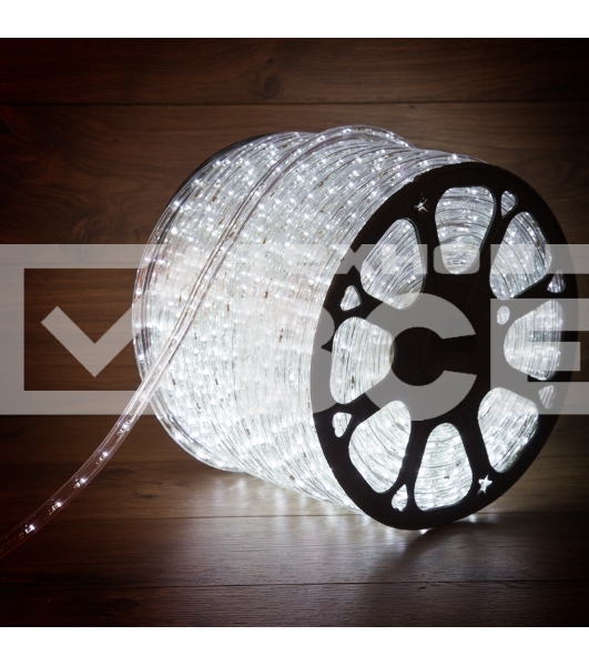 Дюралайт LED, постоянное свечение (2W) – белый, 36 LED/м, бухта 100 м NEON-NIGHT