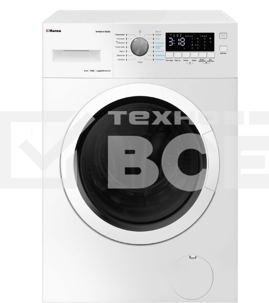 Стиральная машина Hansa WHN8141BSD2 белый загр. фронтальная макс.: 8 кг 1400 об/мин класс: А+++